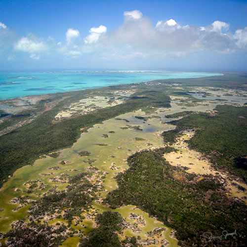 Aerial view of Eleuthera
