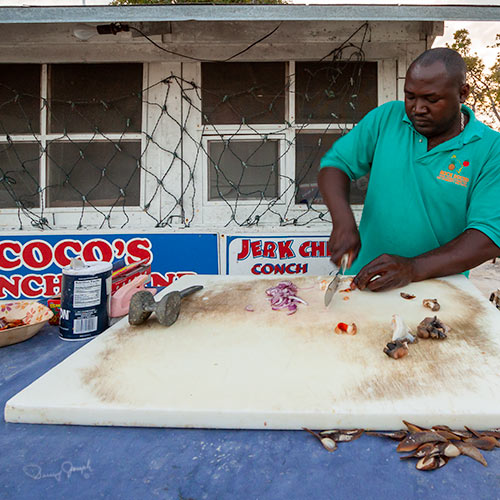 Making conch salad from scratch - Eleuthera Bahamas