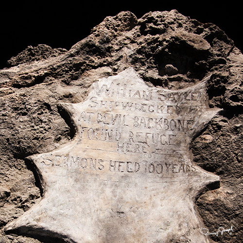 Preacher's Cave Placard Eleuthera Bahamas